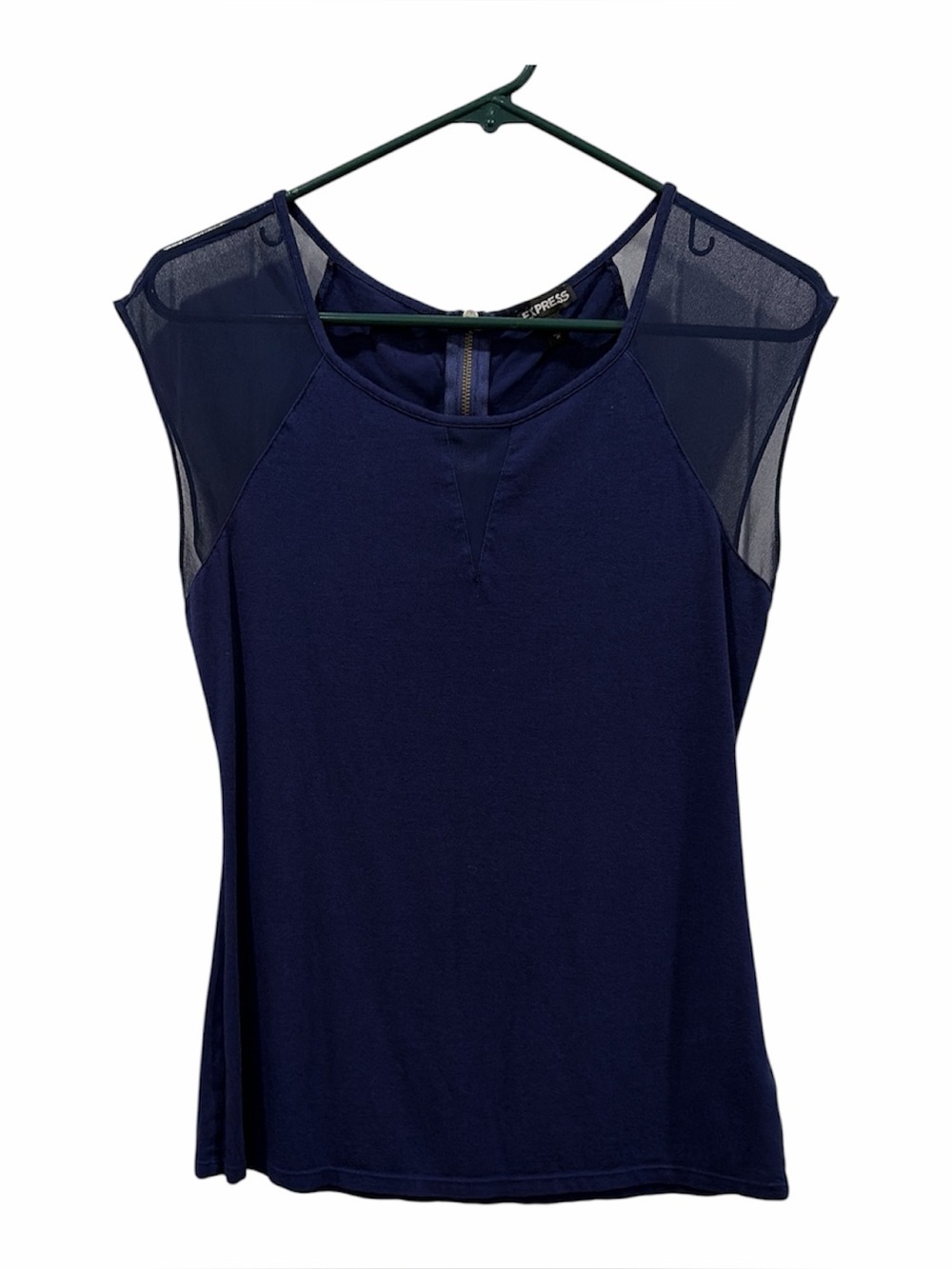 Express blouse with Sheer Shoulder Panels